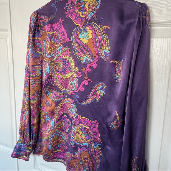 *SOLD* Dolce & Gabbana Silk Paisley Top Sz 42 - Picture 14 of 16